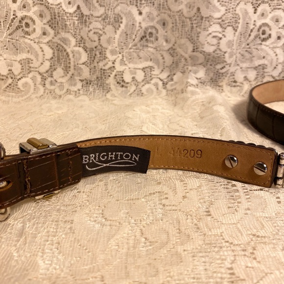 Vintage Brighton Leather Belt with Gold and Silver Accent Designs - Picture 5 of 9
